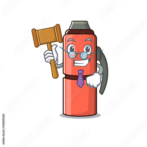 Professional Judge thermos bottle Scroll presented in cartoon character design