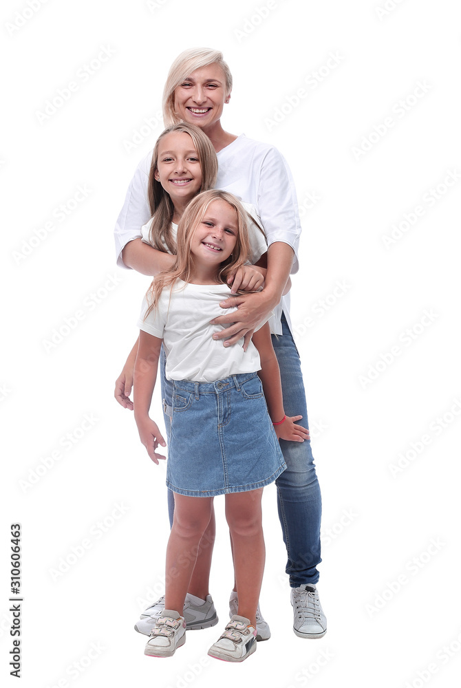 in full growth. portrait of a happy family . in full growth. portrait of a happy family .