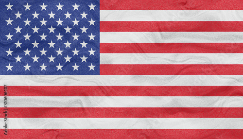 American flag of United States of America- waving flag, silky texture, colourful