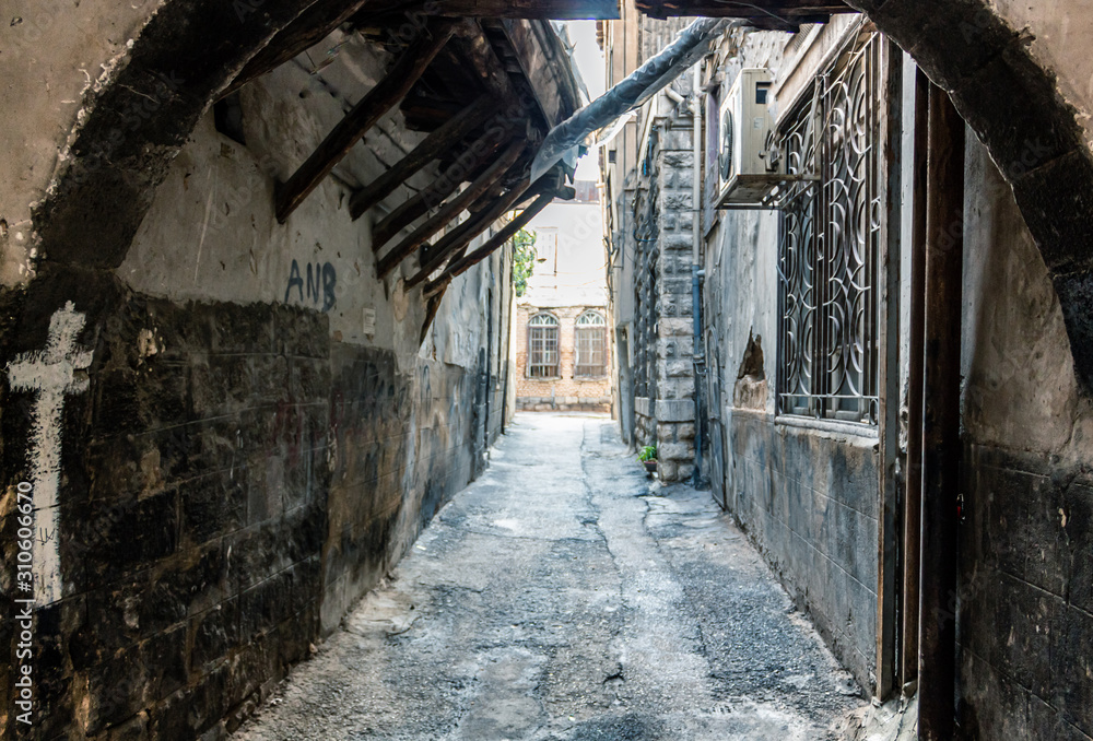 the life in Ancient City in Damascus (Syrian Arab Republic) after the war ended in 11/12/2019 the life in Ancient City in Damascus (Syrian Arab Republic) after the war ended in 11/12/2019