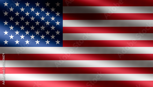 American flag of United States of America- waving flag