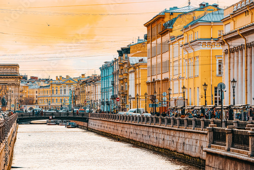 Saint Petersburg, Russia - November 06, 2019: Canal Gribobedov. Urban View of Saint Petersburg. Russia.