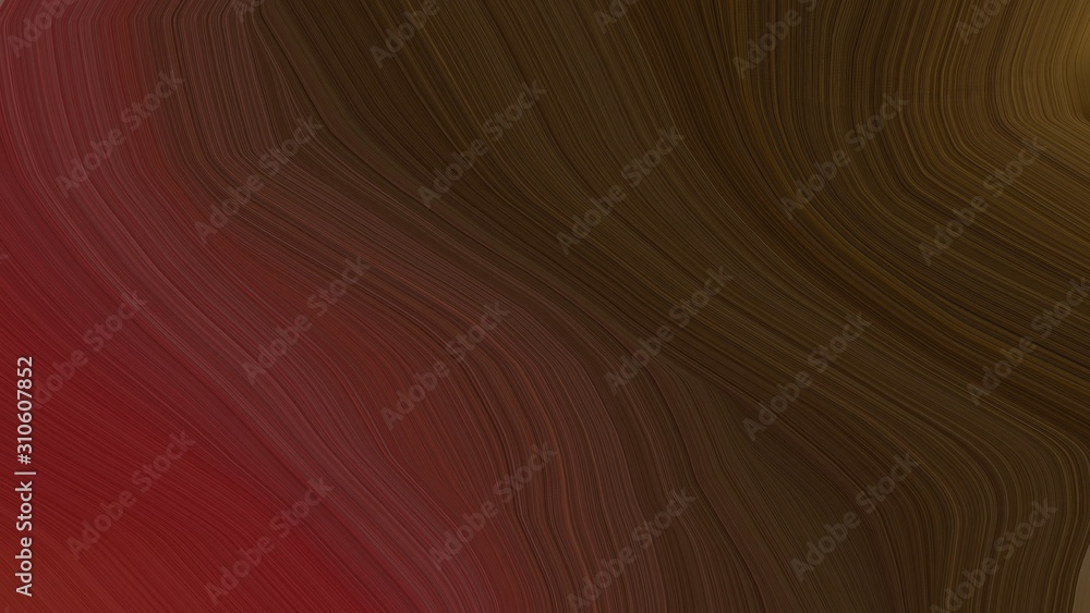simple colorful smooth swirl waves background design with very dark pink, old mauve and very dark red color