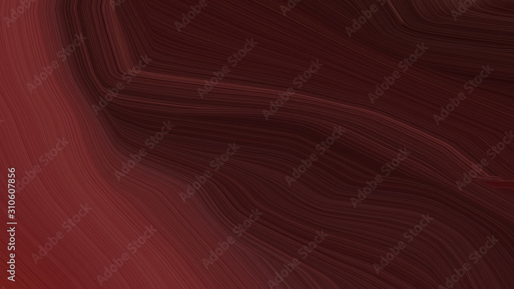 simple colorful modern soft curvy waves background design with very dark pink, old mauve and very dark red color