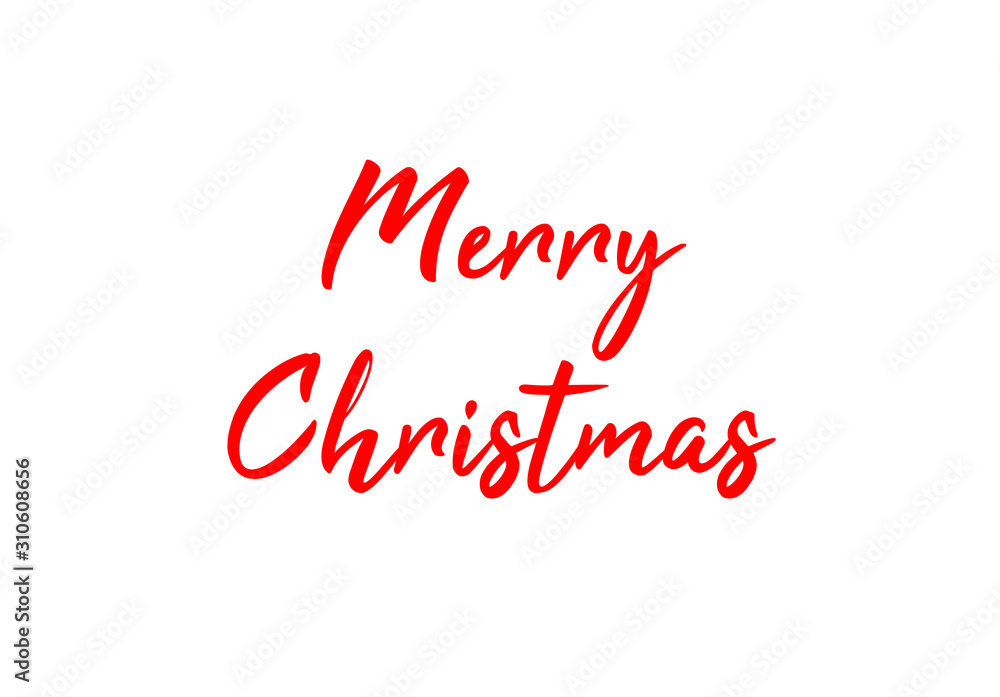 Merry Christmas lettering calligraphy. Merry Christmas text label design
