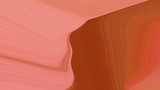 simple colorful modern soft swirl waves background illustration with sienna, dark salmon and light coral color