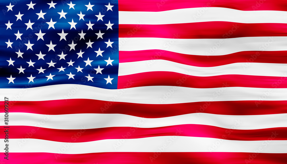 Fototapeta premium american flag of united states of america- waving flag