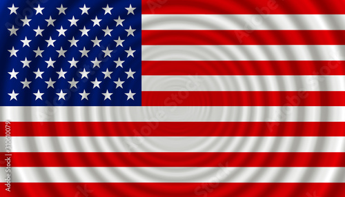 American flag of United States of America- waving flag silky texture colourful