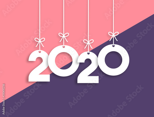 Obraz na płótnie 2020 Trendy Colorful Vector Backgorund w salonie