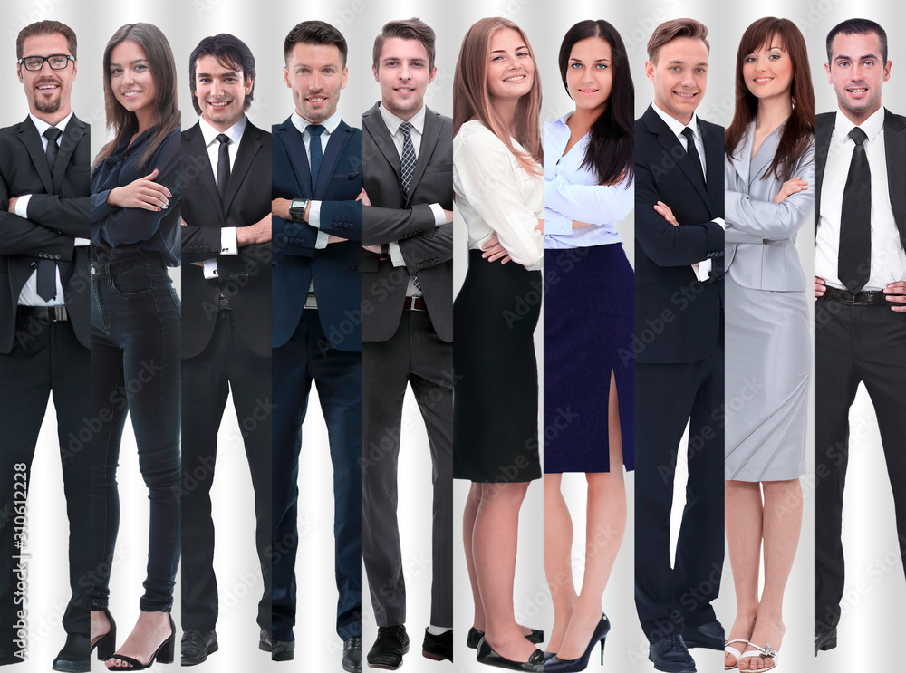 in full growth. modern successful business people. in full growth. modern successful business people.