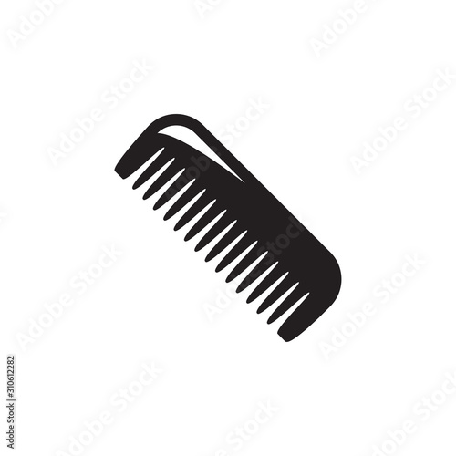 Comb vector icon. Filled flat sign for mobile concept and web design. Comb glyph icon. Symbol  logo illustration. Vector graphics.
