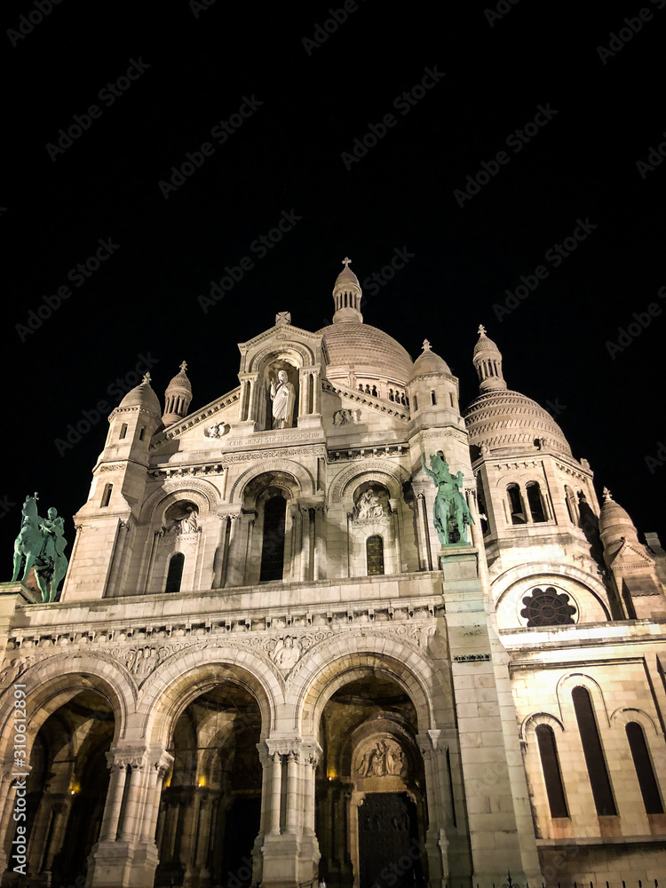 french church close up view - sacred coeur paris