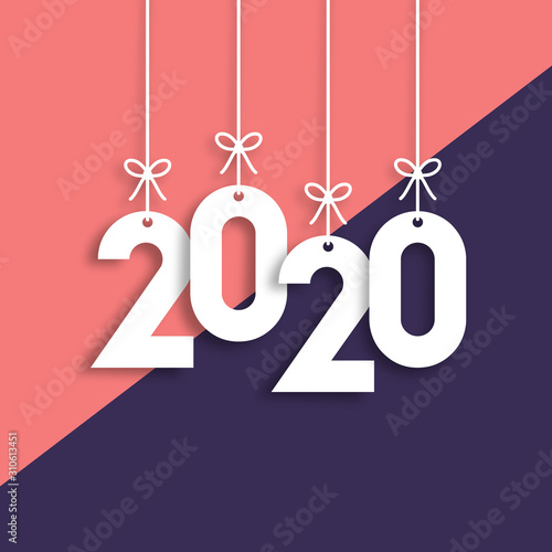 Obraz na płótnie 2020 Trendy Colorful Vector Backgorund w salonie