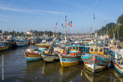 NEGOMBO, SRI LANKA - December 05, 2017. Opening a fish market in Negombo.