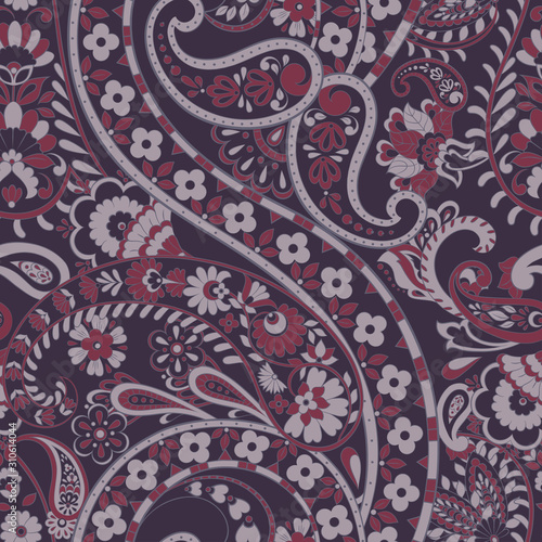 Floral Pattern in Indian Batik Style