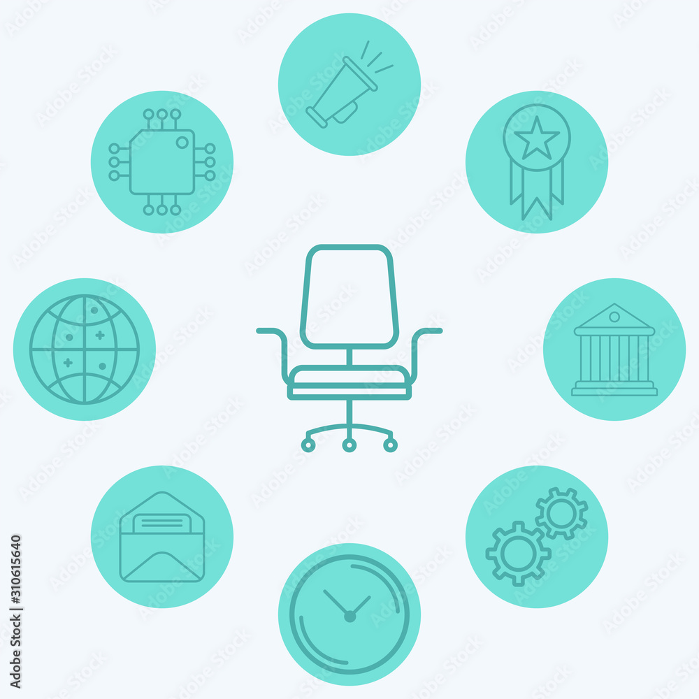 Office chair vector icon sign symbol Office chair vector icon sign symbol