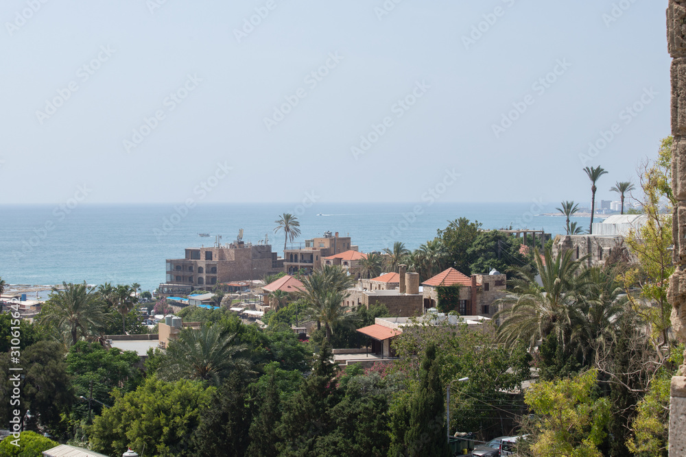 View of the town of Byblos. Byblos, Lebanon - June, 2019