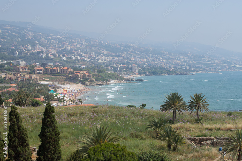 The coast of Byblos, Lebanon - June 2019