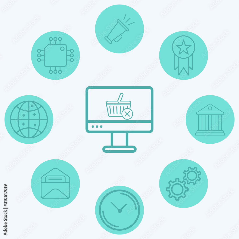 Online shopping vector icon sign symbol Online shopping vector icon sign symbol