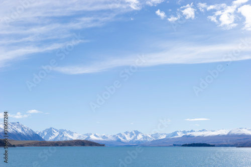 Lake Tekapo and mountain view  New Zealand
