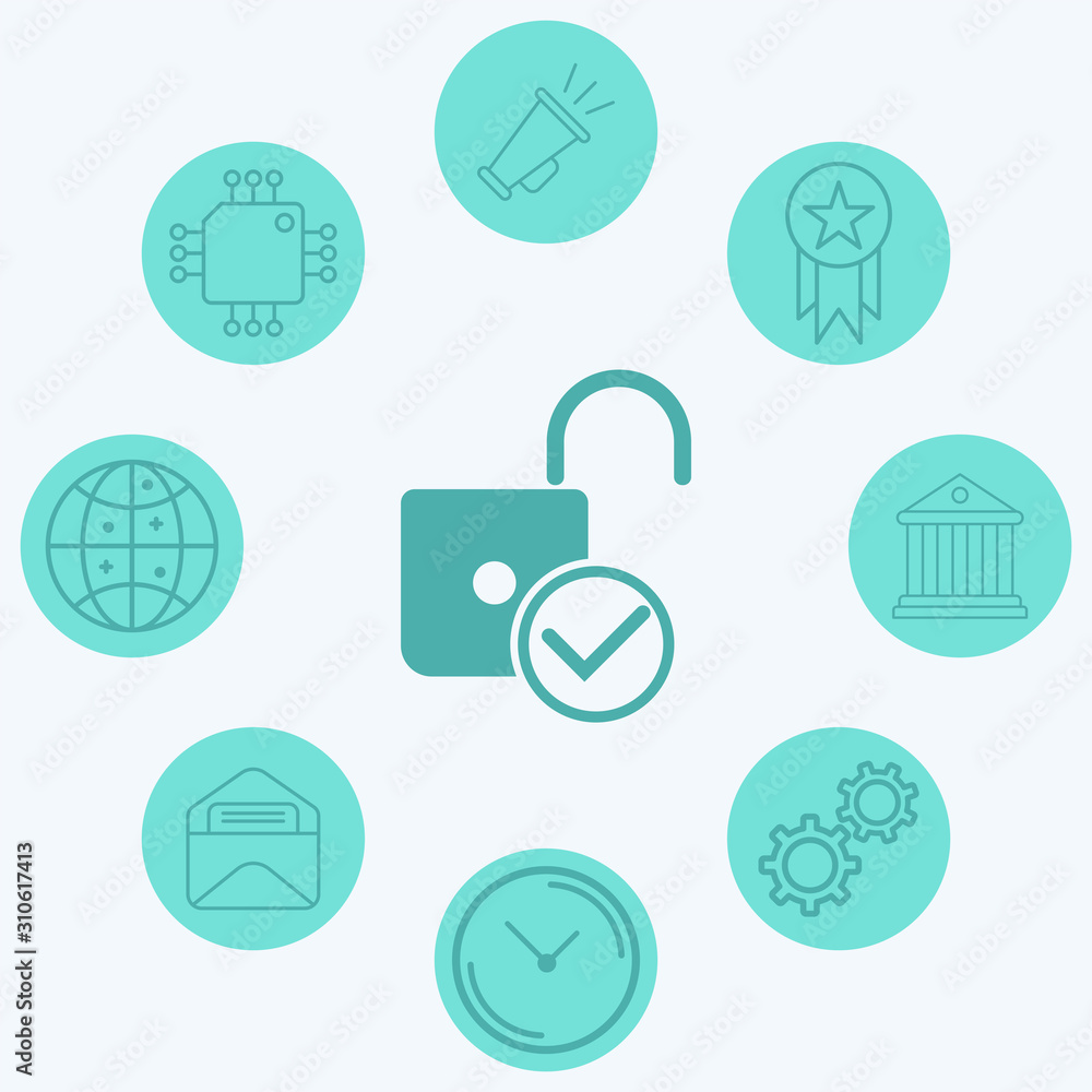 Padlock vector icon sign symbol Padlock vector icon sign symbol