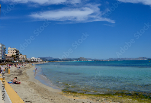 Can Picafort beach in Palma de Mallorca, Spain