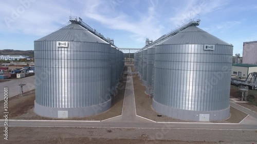 Agriculture grain silos storage tank. Granary