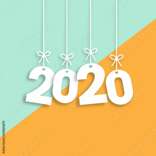 Obraz na płótnie 2020 Trendy Colorful Vector Backgorund w salonie