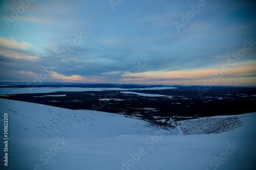 frozen lake in the mountains © Stanislav