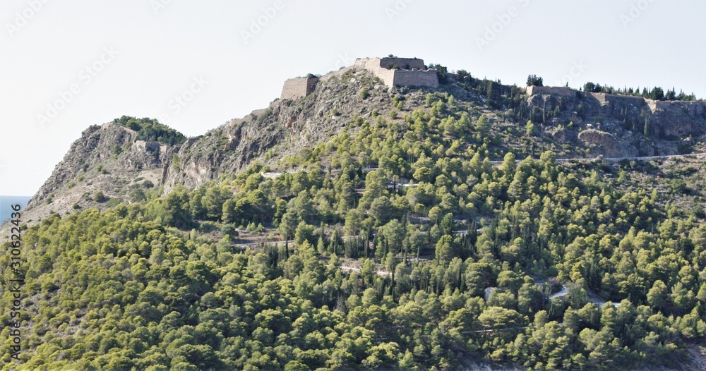 Obraz premium Assos fortress in Kefalonia Greece