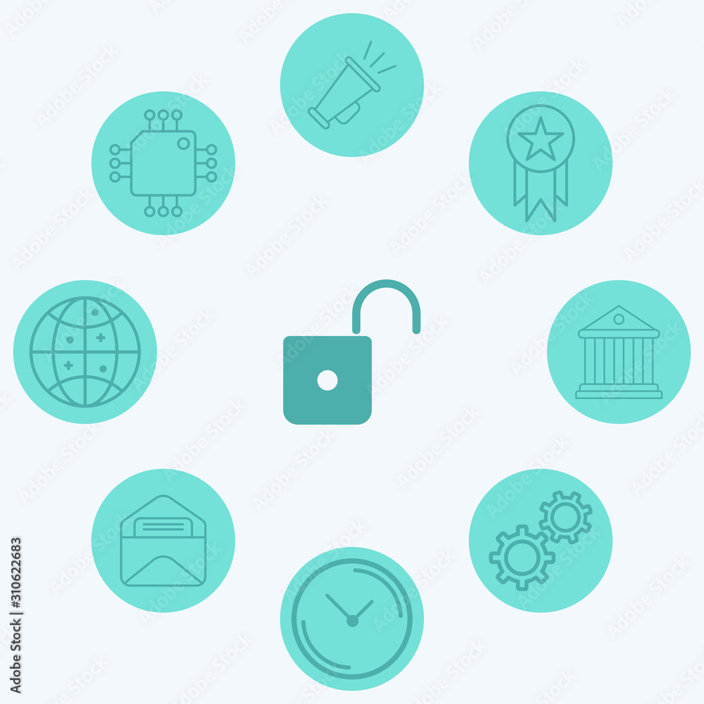 Padlock vector icon sign symbol Padlock vector icon sign symbol