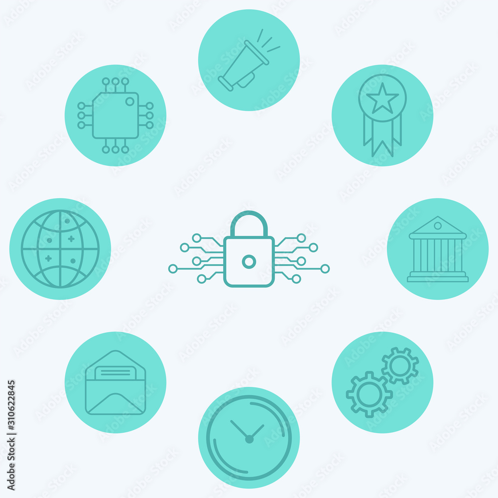 Padlock vector icon sign symbol Padlock vector icon sign symbol