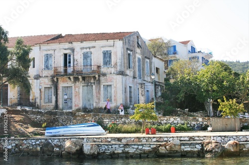 Traditional architecture At Fiscardo in Kefalonia Greece