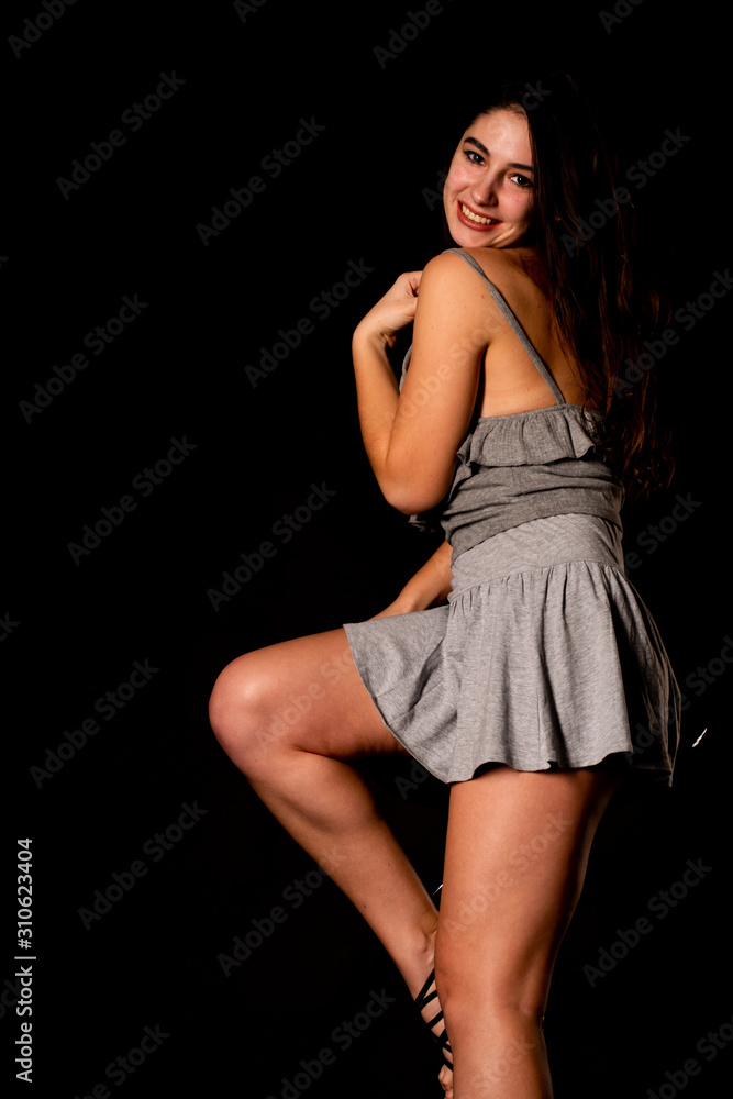 Sexy beautiful woman dark brunette hair wear clothes shorts and jacket makeup. Fashionable office style businesswoman. Formal dress. Glamorous pretty girl with wavy hair Sexy beautiful woman dark brunette hair wear clothes shorts and jacket makeup. Fashionable office style businesswoman. Formal dress. Glamorous pretty girl with wavy hair