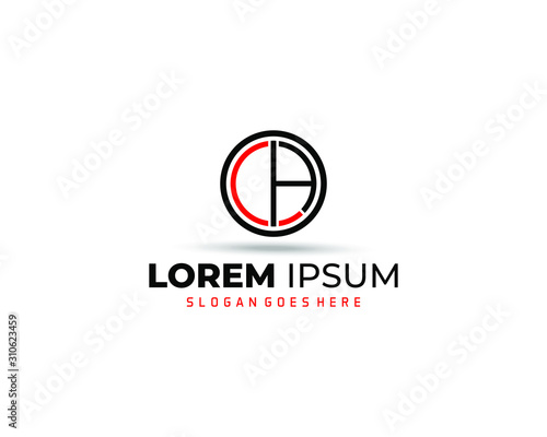 Free Download Initial Letter CH With Linked Circle Logo - GFXLoad