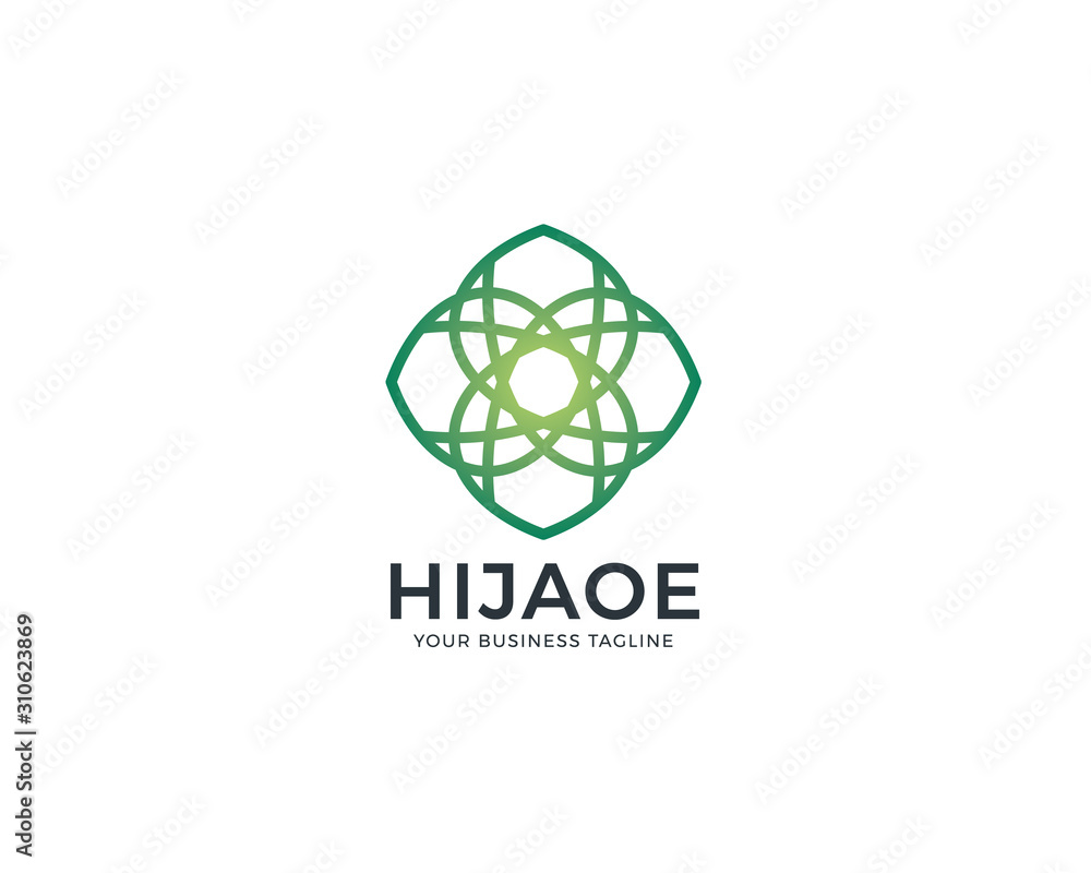 Abstract green symbol logo design Abstract green symbol logo design