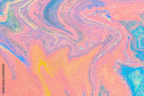 Abstract color background from liquid paints close-up © potas
