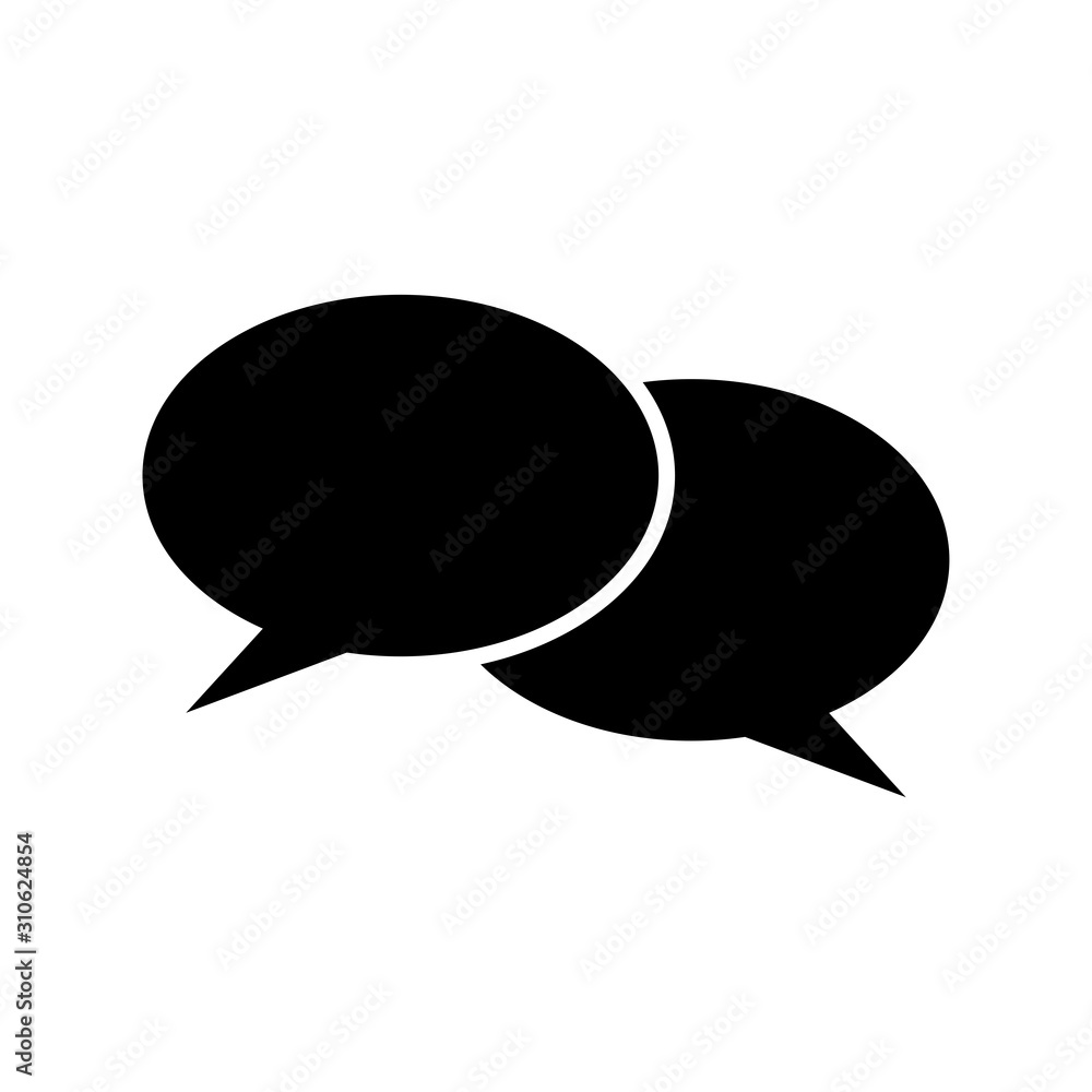 bubble speech - communication icon vector design template
