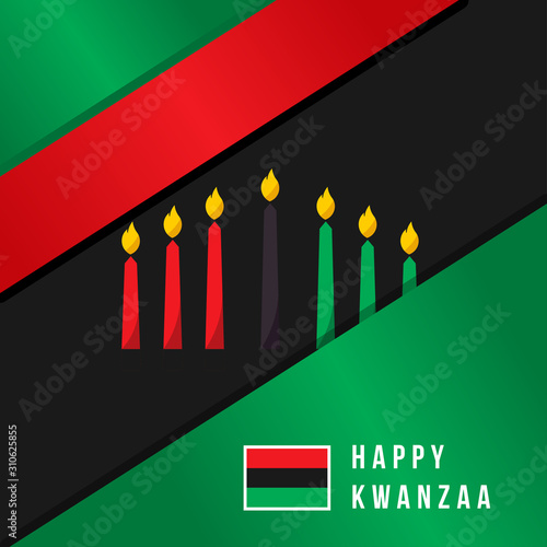 Happy Kwanzaa Day Vector Design Template Background