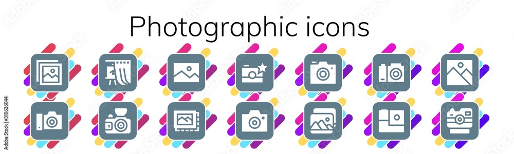 photographic icon set photographic icon set