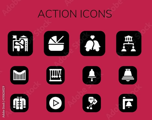Modern Simple Set of action Vector filled Icons