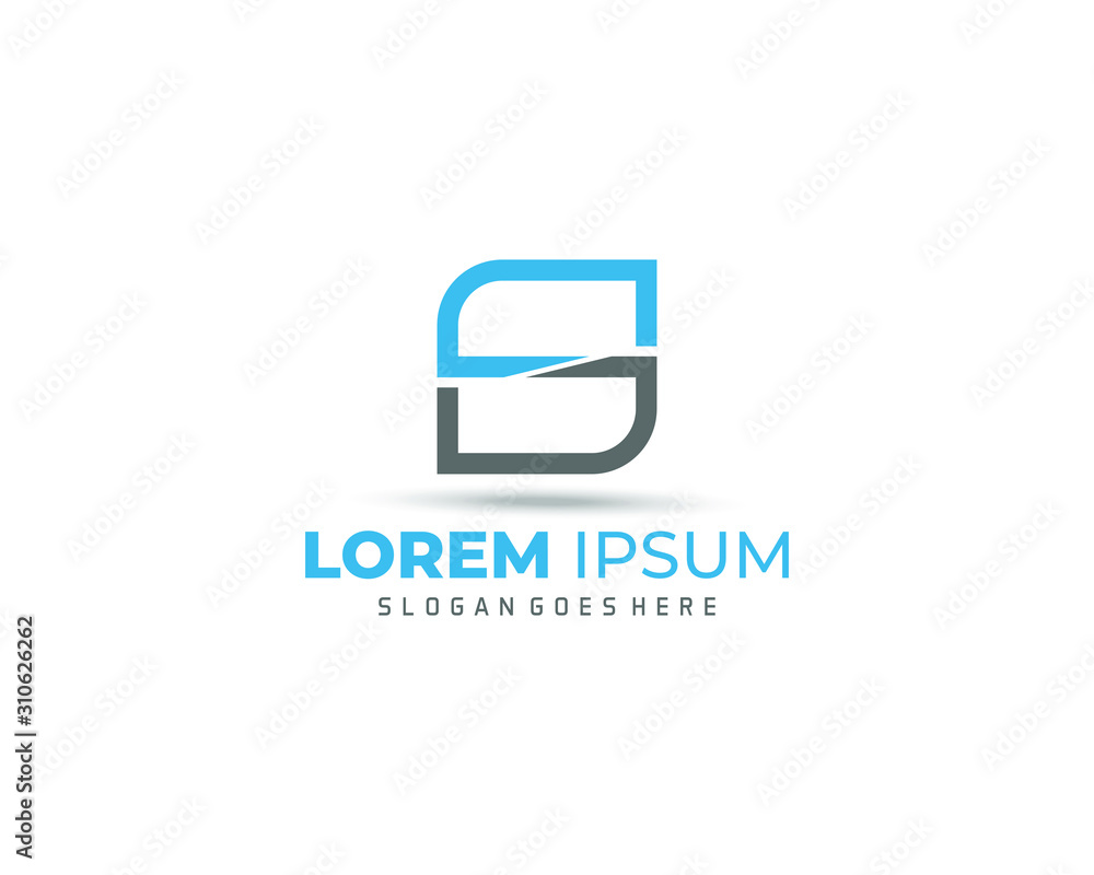 GS G S logo design vector template. GS G S logo design vector template.