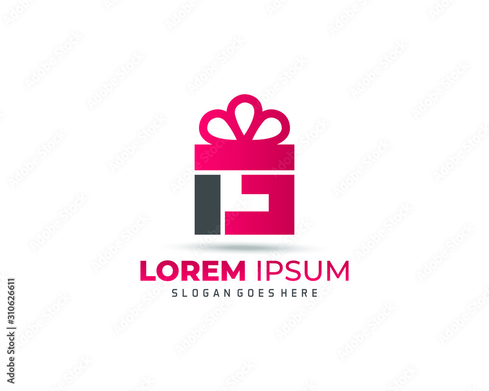 Logo gift template. Letter G in the box for present. Concept design present emblems and signs. Gift box icon Brown color. Creative vision logo or icon for shop, card. Logo gift template. Letter G in the box for present. Concept design present emblems and signs. Gift box icon Brown color. Creative vision logo or icon for shop, card.
