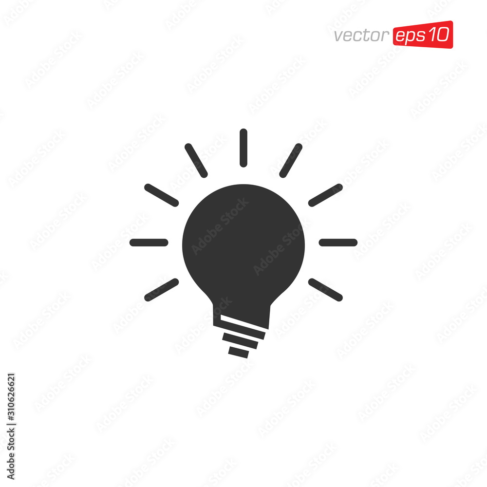 Light Bulb Icon Design Vector Light Bulb Icon Design Vector