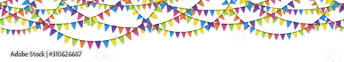 seamless colored garlands background