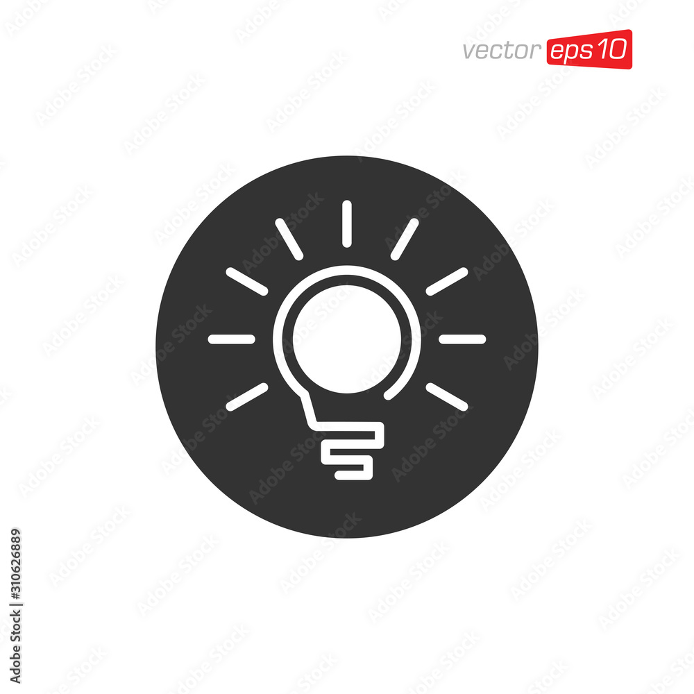 Light Bulb Icon Design Vector Light Bulb Icon Design Vector