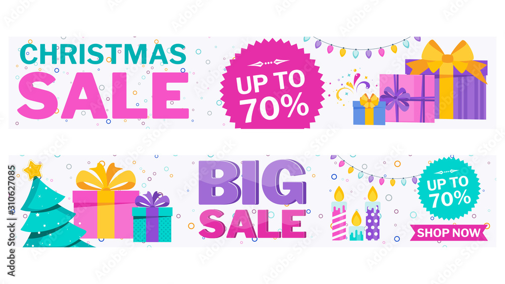 Christmase sale. Flyer, banner. Christmase sale. Flyer, banner.