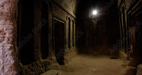 Gumusler cave Monastery in turkey photo