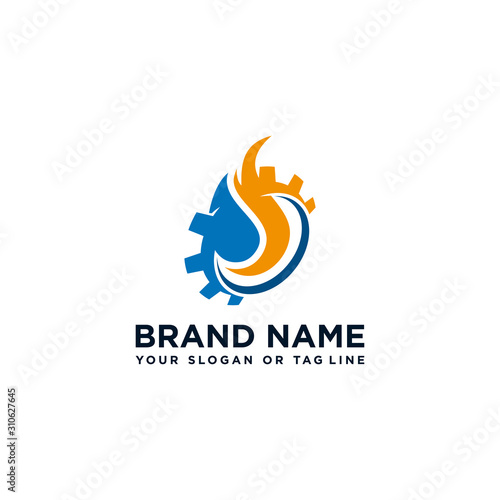 Creative logo design gas oil vector