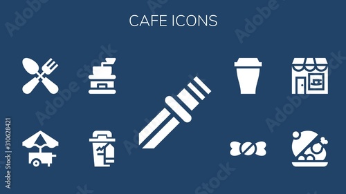 cafe icon set